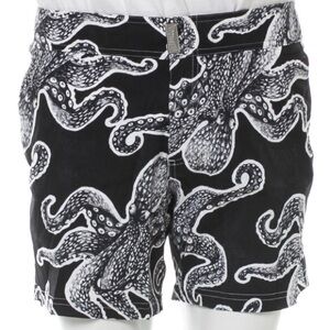 Men's Black & White Vilebrequin Swim Trunks Size M